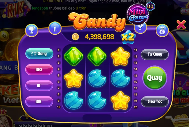 Trải Nghiệm Siêu Phẩm Minigame Candy Tại RikVip Đẳng Cấp Thưởng Lớn Hàng Ngày