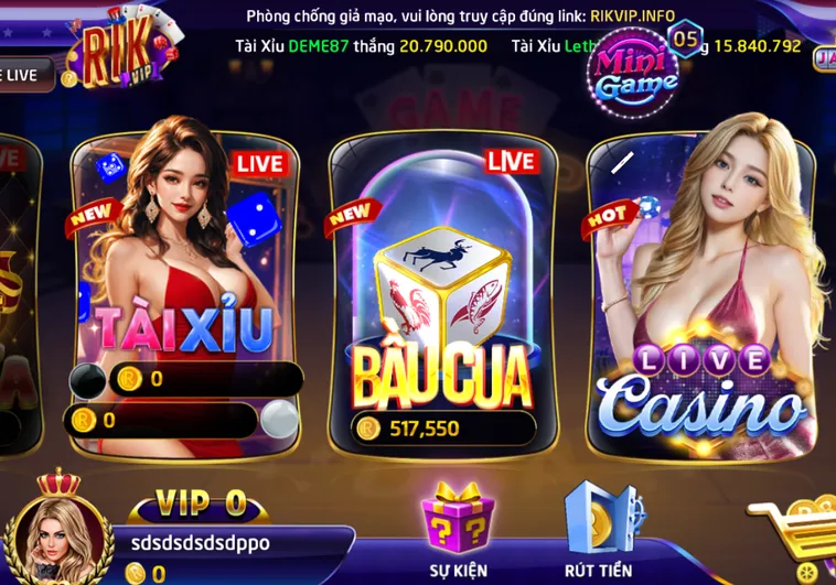 Khám Phá Đỉnh Cao Sảnh Casino Livestream Tại RikVip Đẳng Cấp Số Một Hiện Nay