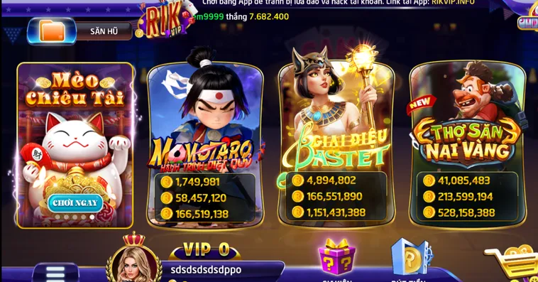 Nổ Hũ RikVip Sân Chơi Quay Số Đổi Thưởng Đẳng Cấp Nhất Hiện Nay