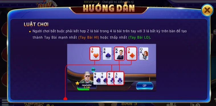 Omaha Poker 6 Tại RikVip Sân Chơi Bài Đỉnh Cao Cho Cao Thủ
