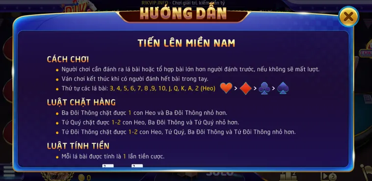 Trải Nghiệm Đỉnh Cao Tiến Lên Miền Nam Tại RikVip Đẳng Cấp Số Một Hiện Nay
