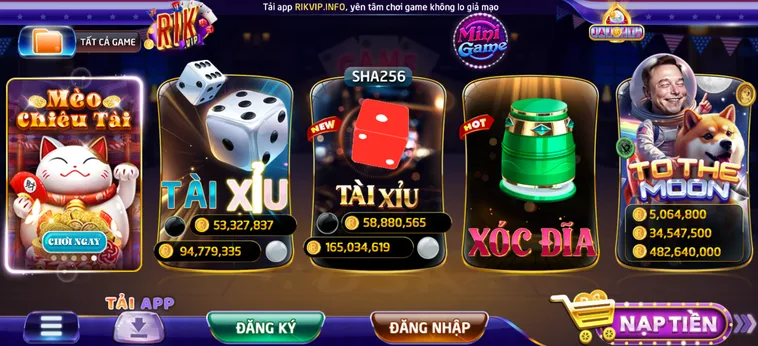 Cổng Game RikVip - Kho Game Hấp Dẫn Và Đa Dạng Các Thể Loại Game Cho Cược Thủ Tha Hồ Đặt Cược